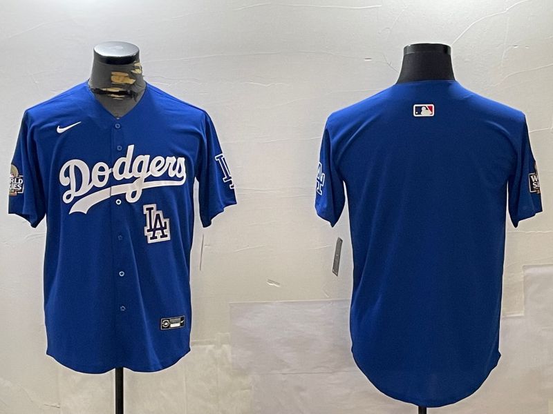 Men Los Angeles Dodgers Blank Blue Game 2024 Nike MLB Jersey style 12161->cincinnati bengals->NFL Jersey